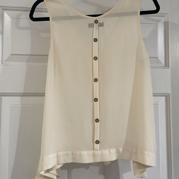lo posh cream sleeveless ruffle blouse - Picture 6 of 7